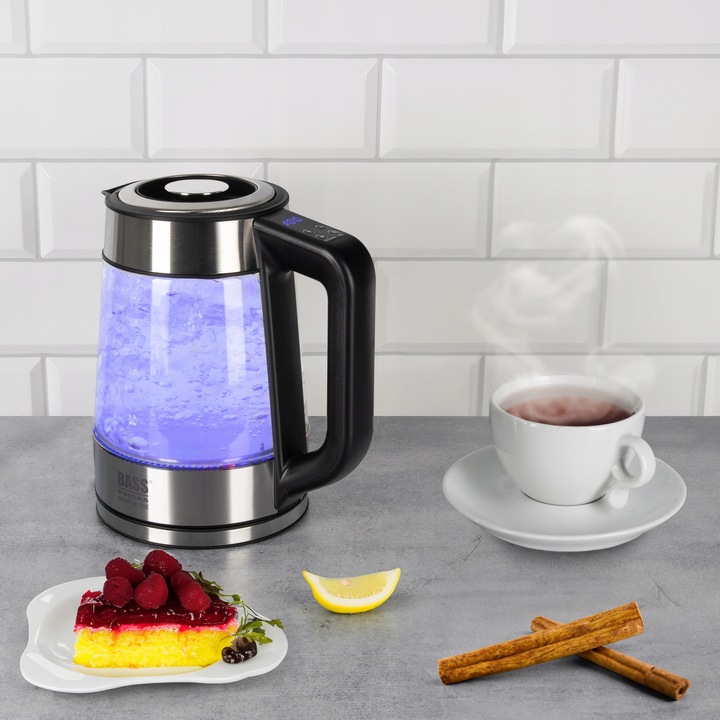 CZAJNIK ELEKTRYCZNY 1,7L 2200W REG TEMP 40-100°C SZKLANY BEZPRZEWODOWY