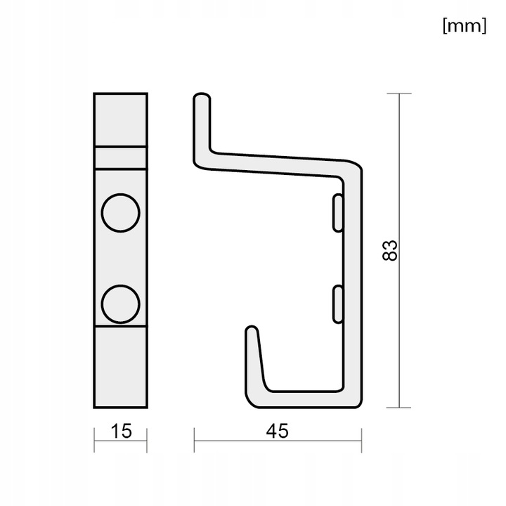4x HACZYK NA UBRANIA CZARNY WIESZAK MEBLOWY WIESZAK ŚCIENNY NA UBRANIA