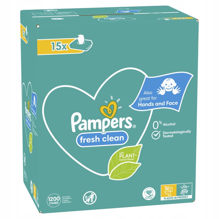Chusteczki nawilżane Pampers Fresh Clean 15 x 80 szt.