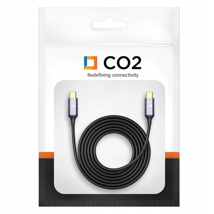 CO2 KABEL USB-C SZYBKIE ŁADOWANIE THUNDERBOLT 3 20GBPS 100W USB TYP C 4K 2M