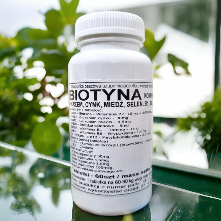 Suplement Podkowa Biotyna Kompleks 60 Tabletek Podkowa 0,13 kg