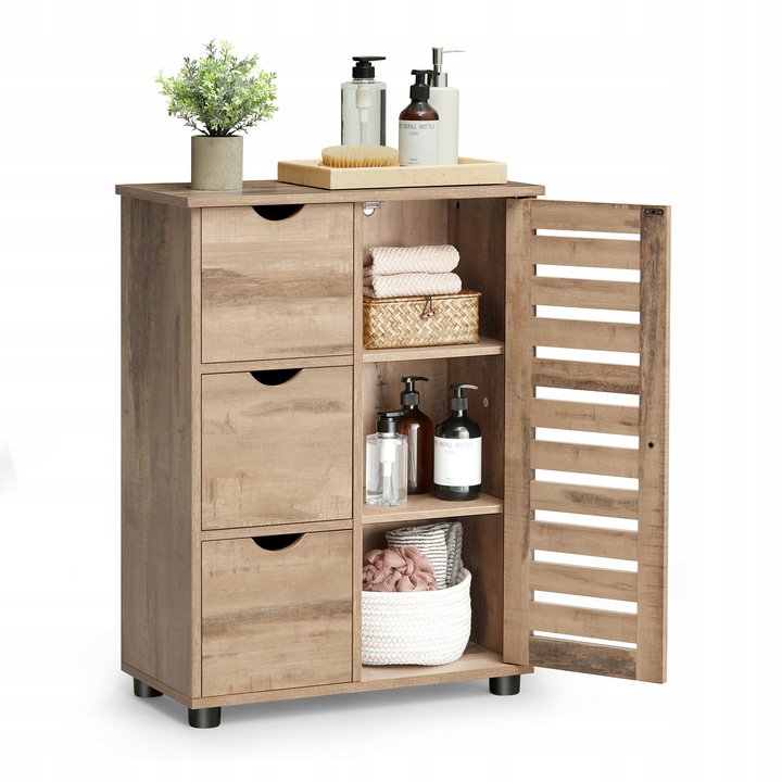 Szafka Stojąca z Szufladami Łazienkowa 80cm Retro Vintage Rustykalny