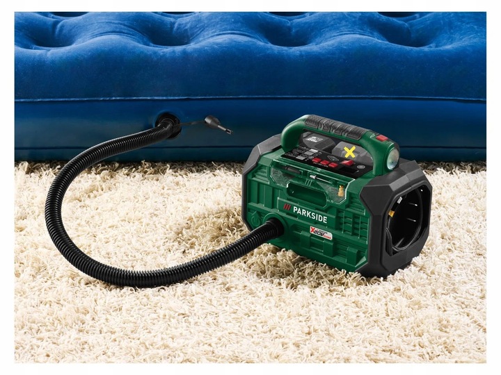 PARKSIDE Akumulatorowa Sprężarka i Pompka PKA 20-Li C3 + AKCESORIA