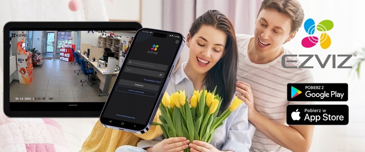 Kamera zewnętrzna z panelem solarnym obrotowa EZVIZ HB8 2K+ 4MP Kamera WiFi