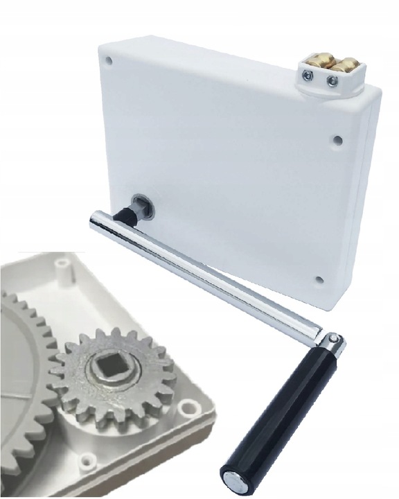 ZWIJACZ KORBOWY NA LINKĘ Z KORBĄ SELVE + LINKA 7MB BIAŁY do rolet zewn