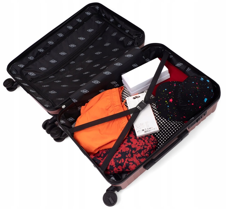 Średnia walizka XL NA 4 KÓŁKACH PODRÓŻNA POLICARBON TORBA RGL