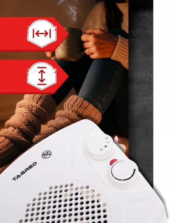 Farelka Elektryczna Termowentylator Grzejnik Ciepło Nawiew Zimno 2000W