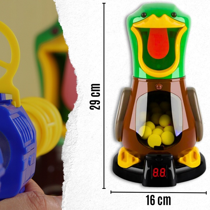 GŁODNA KACZKA STRZELANIE DO CELU PISTOLET ZABAWKOWY 2X GRA ZRĘCZNOŚCIOWA