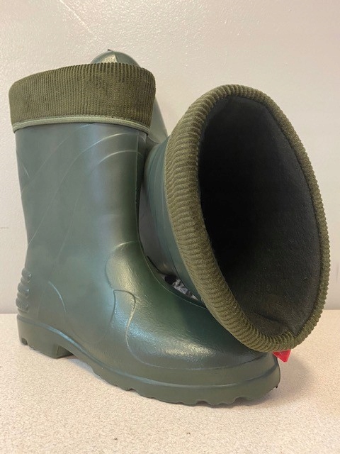 Kalosze damskie lekkie piankowe ocieplane LEMIGO buty ALASKA zielone