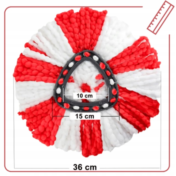 6 x WKŁAD DO MOPA OBROTOWEGO TURBO ZAMIENNIK Vileda KOŃCÓWKA CHŁONNY ZAPAS