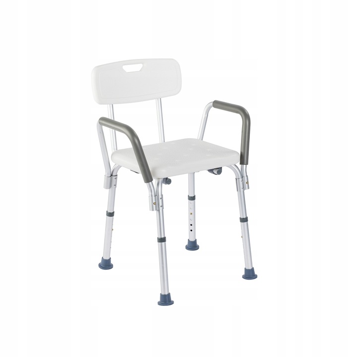 TABORET POD PRYSZNIC KRZESŁO PRYSZNICOWE STOŁEK ALUMNIOWY OPARCIE UCHWYTY