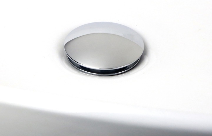 KOREK UMYWALKOWY SREBRNY KLIK-KLAK BEZ PRZELEWU do umywalki chrom połysk