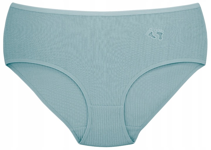 Majtki Bawełniane Damskie Z Wysokim Stanem Figi Prążkowane Wielopak 3XL