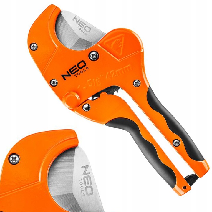 NEO NOŻYCE OBCINAK SZCZYPCE DO PESZLI RUR Z TWORZYW PCV PP PE 225mm 0-42 mm