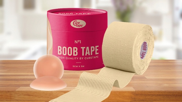 TAŚMA MODELUJĄCA BIUST Z NASUTNIKAMI TEJPY BOOB TAPE CURE TAPE 5CM X 5M