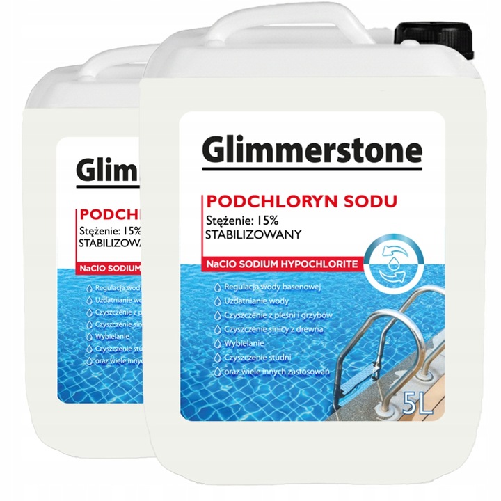 CHLOR PODCHLORYN SODU 15% CZYSZCZENIE Z PLEŚNI GRZYBÓW DO ŚCIAN STUDNI