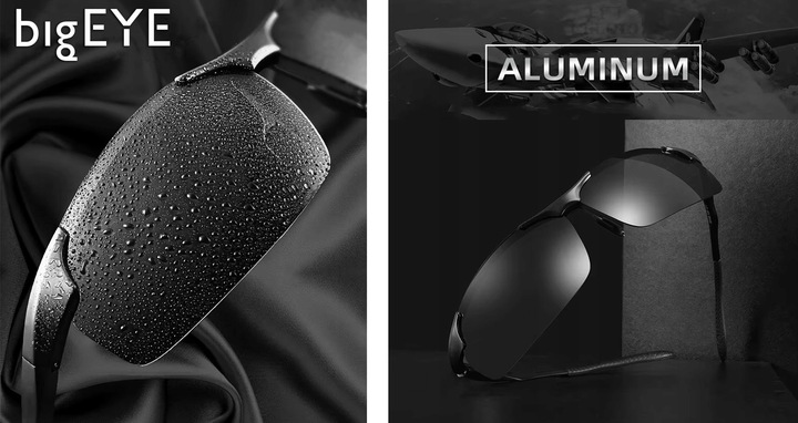 bigEYE - OKULARY POLARYZACYJNE MĘSKIE KIEROWCÓW ALUMINIUM Premium -