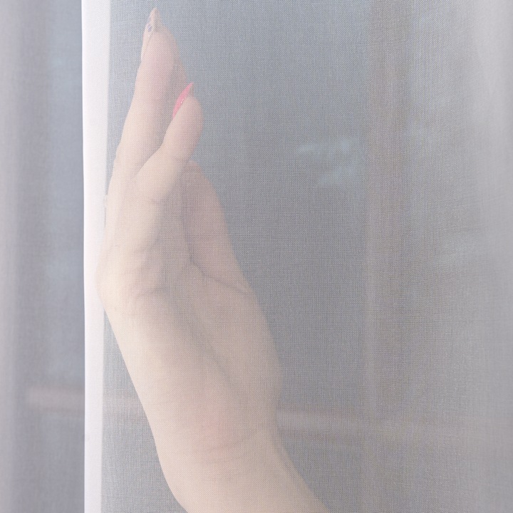 FIRANA GOTOWA BIAŁA WOAL Z LAMÓWKA NA TAŚMIE DO SALONU SYPIALNI 400x250 cm