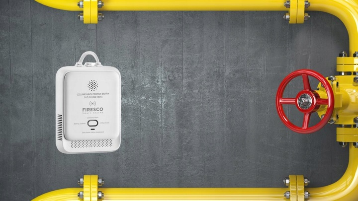 Czujnik gazu propan butan LPG z WiFi aplikacja Tuya