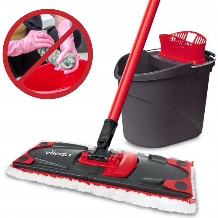 MOP VILEDA ULTRAMAX BOX ZESTAW WIADRO WYCISKACZEM DRĄŻEK WKŁAD