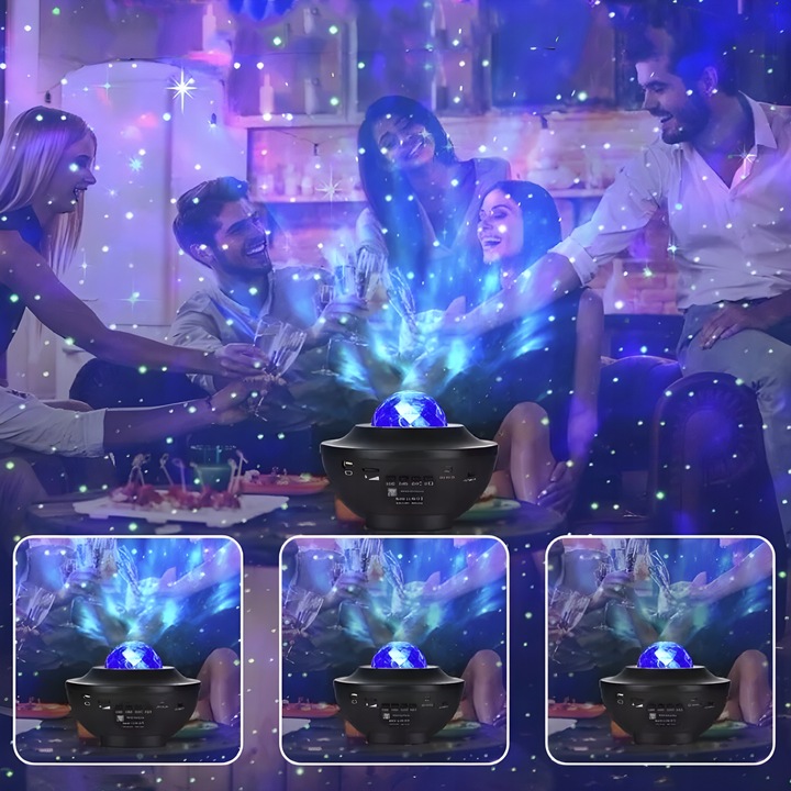 Projektor Gwiazd Rzutnik Nieba Lampka Nocna LED Głośnik Bluetooth + Pilot