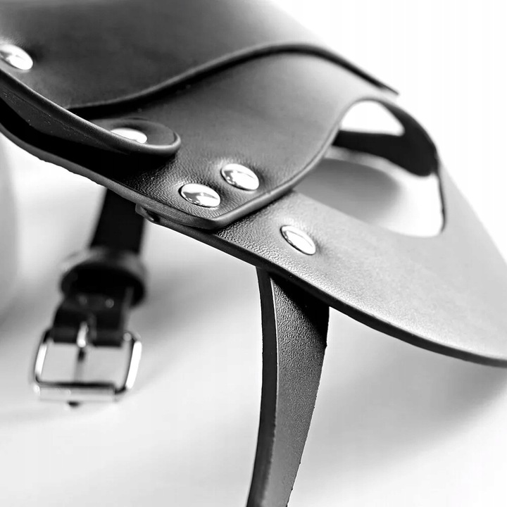 MASKA BDSM NA OCZY TWARZ Z USZAMI SKÓRA SEXY KOT