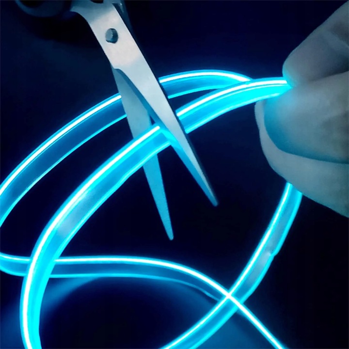 Światłowód do Samochodu Oświetlenie Ambient LED RGB 7m APKA+PILOT ZESTAW XL