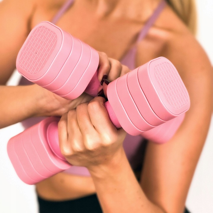 HANTELKI HANTLE CIĘŻARKI REWGULOWANE 4w1 ZESTAW DO ĆWICZEŃ FITNESS 2x2,27kg