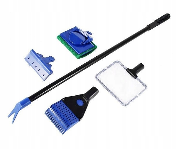 Czyścik do Akwarium Siatka Skrobak z Rączką Grabie 5w1