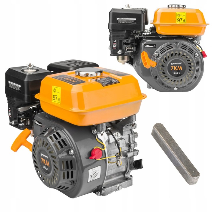 SILNIK SPALINOWY 7KM WAŁEK 19MM GX160 DO ZAGĘSZCZARKI AGREGATU OHV POWERMAT