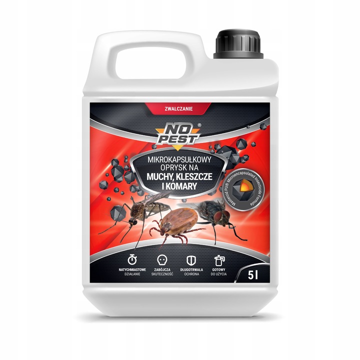 SILNY OPRYSK NA KLESZCZE KOMARY MUCHY 5L CYPERMETRYNA MOCNY