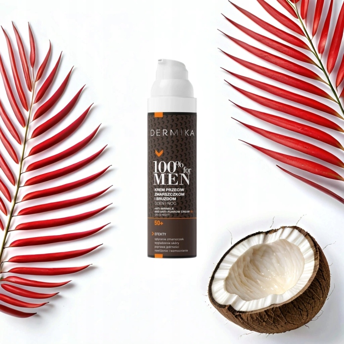 KREM DO TWARZY DLA MĘŻCZYZN 50+ DERMIKA FOR MEN PRZECIWZMARSZCZKOWY 100ML