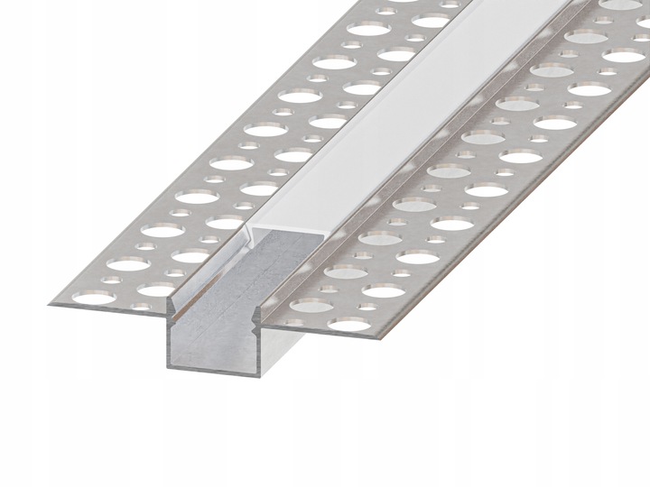 Profil LED Aluminiowy Do Płyt GK Gipsowych Wpuszczany Regips 2m klosz