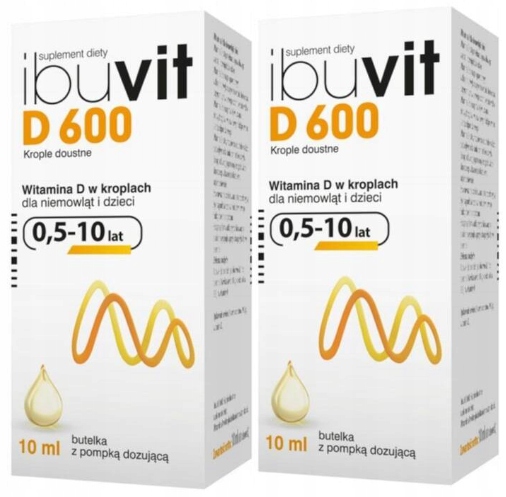 Ibuvit D 600 krople doustne witamina D dla dzieci 600 jm 2x10 ml