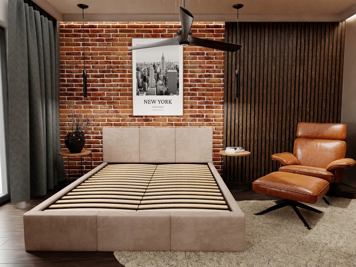 ŁÓŻKO TAPICEROWANE DO SYPIALNI 160x200 ŁÓŻKO PODWÓJNE Z POJEMNIKIEM