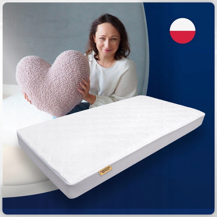 Materac 140x70 TWARDY ŚREDNIO PREMIUM PIANKOWY Materac do Łóżeczka 140x70