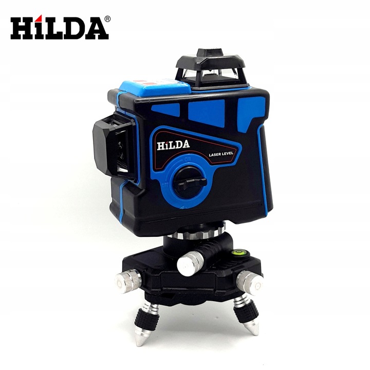 HILDA POZIOMICA 3D 12 LINII LASER KRZYŻOWY SAMOPOZIOMUJĄCY NIWELATOR TARCZA