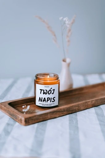 Personalizowana Świeca W Szkle Z Własnym Napisem - Upominek - Prezent 40h