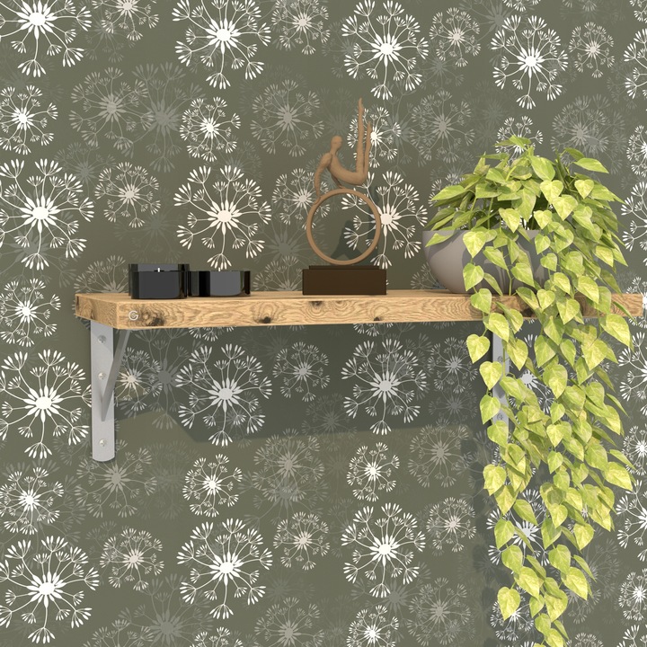 Srebrny wspornik półki 40 cm podpórka uchwyt do półki drewnianej mocny