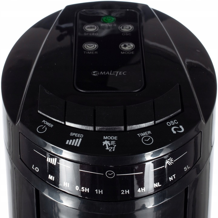 WENTYLATOR STOJĄCY KOLUMNOWY WIATRAK PODŁOGOWY OSCYLACJA TIMER LED