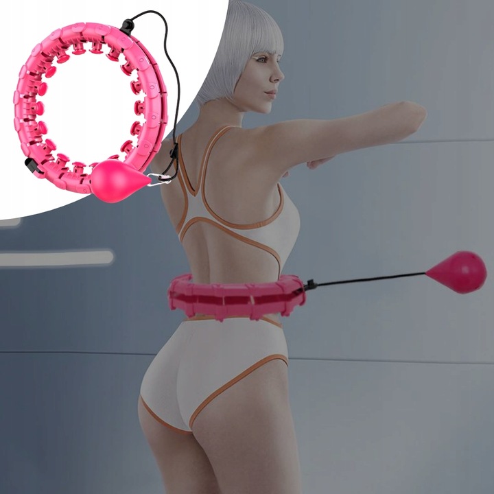 HULA HOP Z OBCIĄŻENIEM ODCHUDZAJĄCE KOŁO Z WYPUSTKAMI MASAŻER OBCIĄŻNIK
