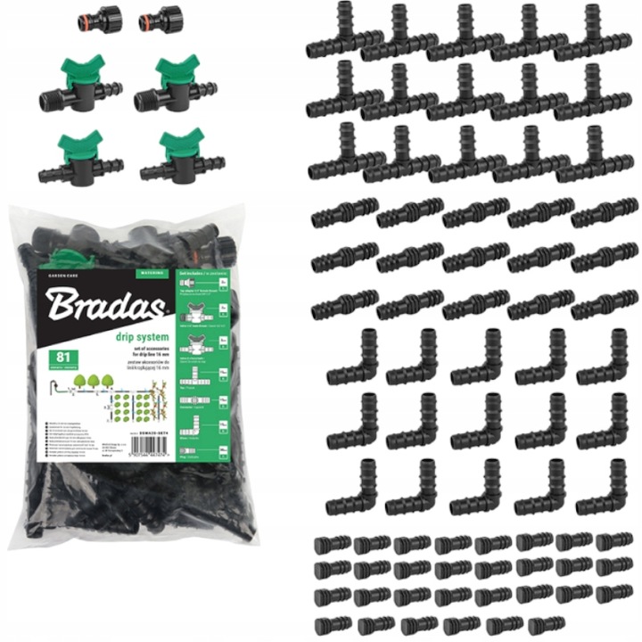 ZESTAW LINIA kroplująca Z KOMPENSACJĄ wąż ogrodu NAWODNIENIE 100M SET4