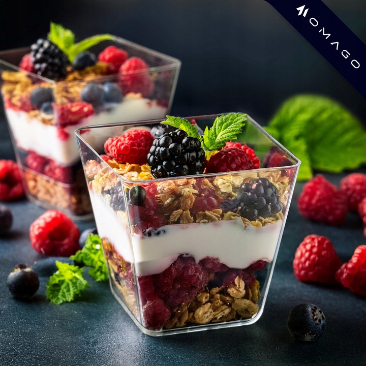 POJEMNIK NA ŻYWNOŚĆ PUCHARKI do DESERÓW na DESERY na DESERKI ŁYŻECZKI