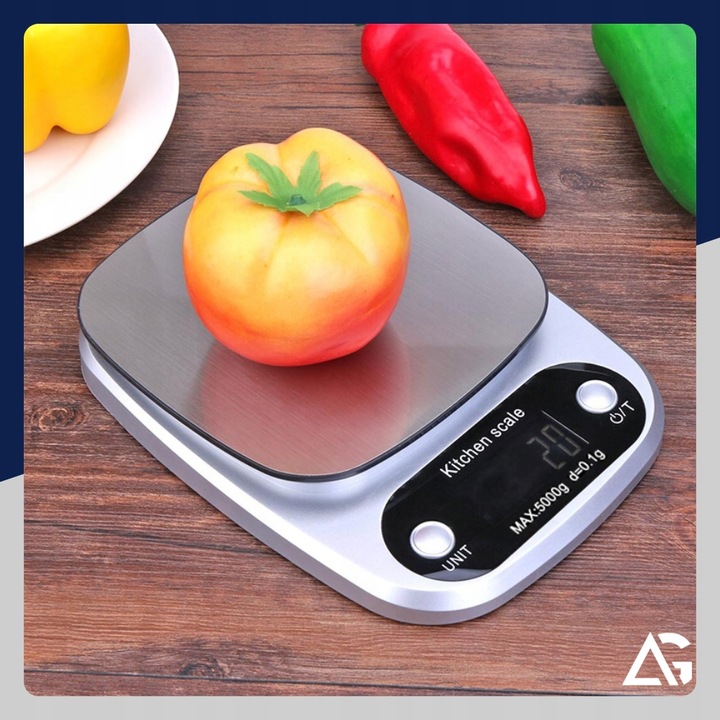 PRECYZYJNA WAGA KUCHENNA 5000g I 0,1g WYŚWIETLACZ LCD JUBILERSKA BATERIE