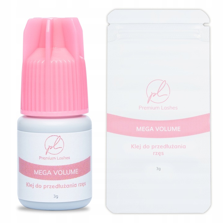 Klej do rzęs MEGA VOLUME Premium Lashes 3g Mocny i szybki 0,5s