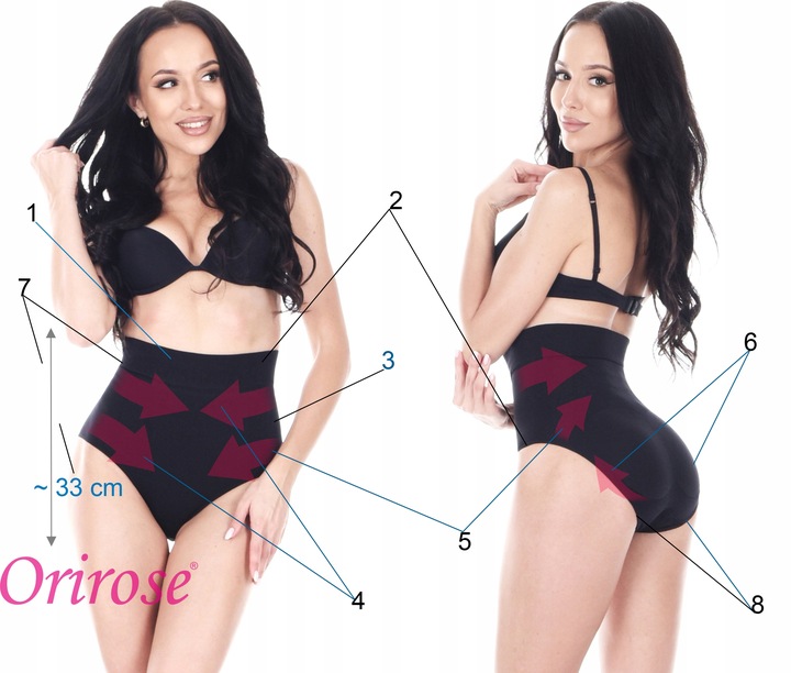 Orirose bezszwowe majtki FIGI wyszczuplające MODELUJĄCE brzuch poporodowe