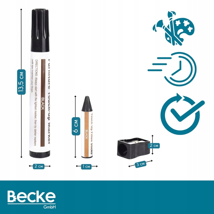 Zestaw 25 szt. naprawczy markery pisaki wosk do mebli paneli parkietu