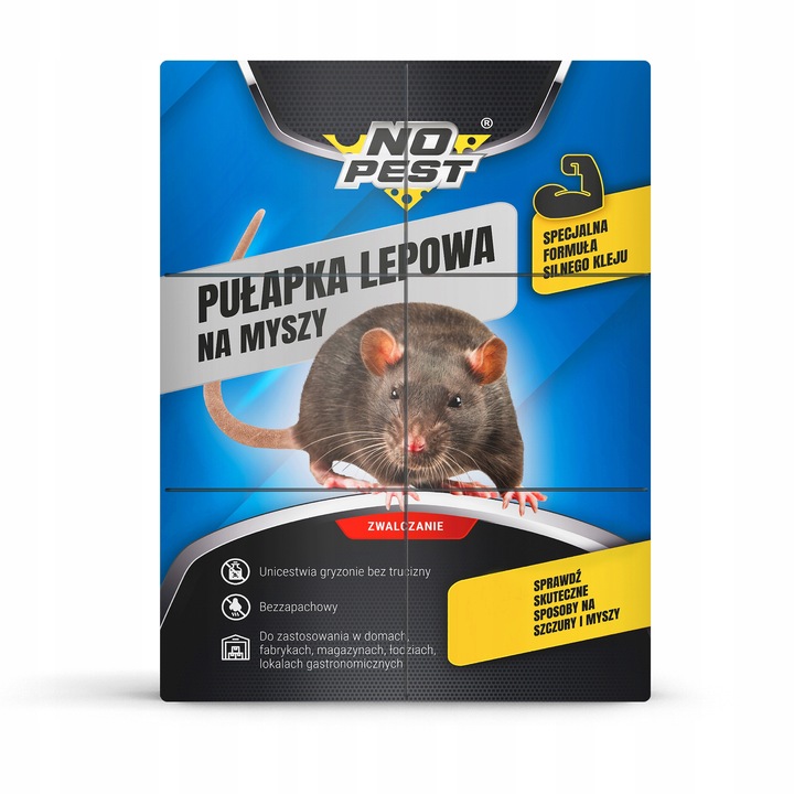 LEP PUŁAPKA KLEJOWA ŁAPKA MYSZOŁAPKA NA MYSZY SZCZURY NO PEST BARDZO
