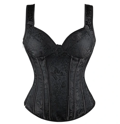 Elegancki gorset wyszczuplający modelujący gotycki zamek stringi 59k