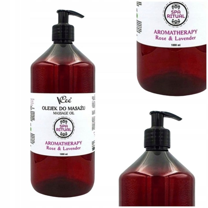 OLEJEK DO MASAŻU NATURALNY WEGAŃSKI VCEE ROSE&LAVENDER 1000ML